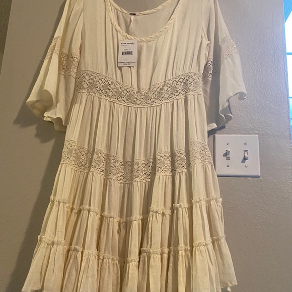 New Free People cream dress Sz XS - Picture 2 of 7